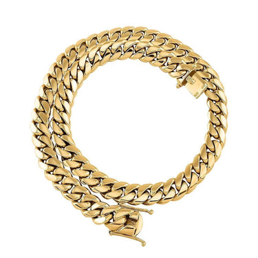 14k Yellow Gold Miami Cuban Chain 15.5 mm